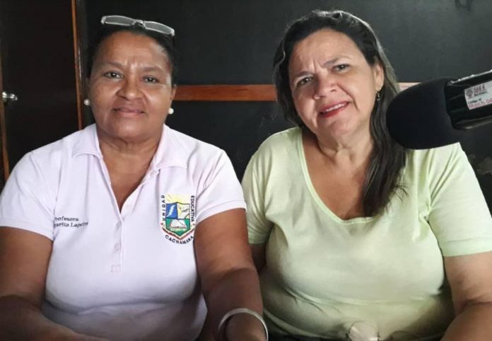 Margarita Lapeira, secretaria Sindical del Magisterio del estado Zulia en Machiques, informó que en más de un 90% se cumplió el paro de 48 horas. Foto: Johandry Andrea Montiel