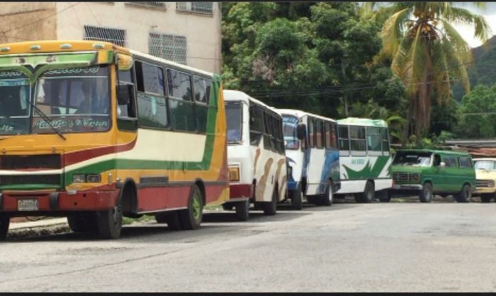 Hasta más de seis horas en cola esperan transportistas para echar gasolina, en San Juan de los Morros. Foto: Cortesía Transportista.